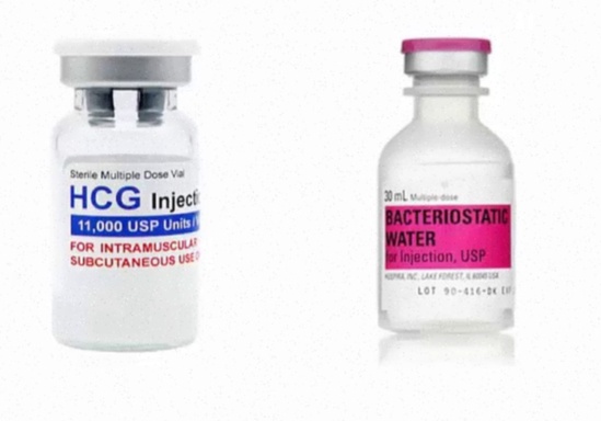 Flacon et seringue HCG